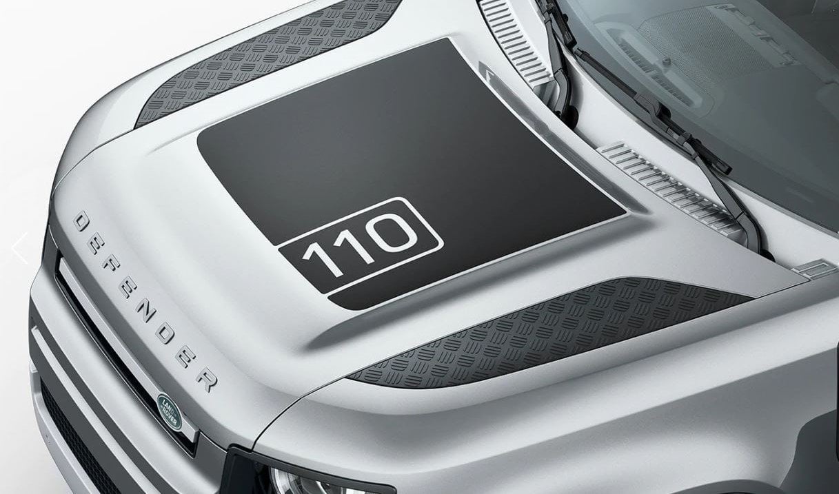 Yeni Defender Mat Siyah Kaput Kaplaması VPLEB0438